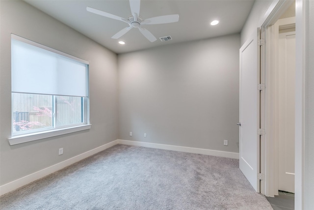3816 Roseland Ave Unit C200, Dallas, TX 75204 - spare room featuring carpet floors, recessed lighting, and a ceiling fan