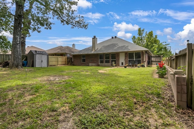 229 Maggie Cir, Flint, TX 75762 - back of house with brick siding and a chimney