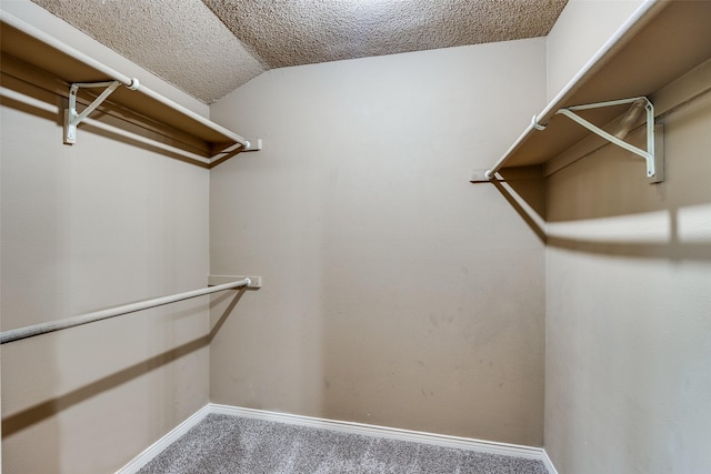 9801 Royal Ln Unit 703, Dallas, TX 75231 - spacious closet with carpet floors and lofted ceiling
