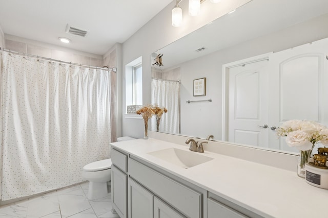 925 Glen Lake Dr, Southlake, TX 76092 - full bath featuring marble look tile flooring, vanity, and a shower with curtain