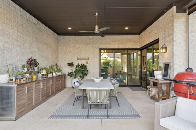925 Glen Lake Dr, Southlake, TX 76092 - view of patio featuring ceiling fan and outdoor dining area