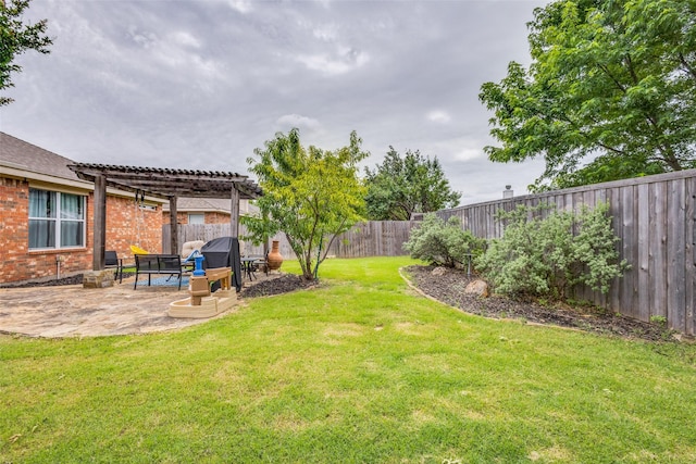 2012 Falls Creek Dr, Little Elm, TX 75068 - view of yard with a pergola and a patio area