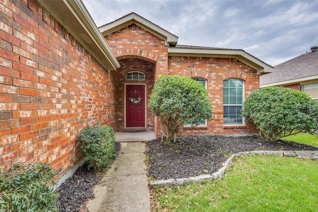 2012 Falls Creek Dr, Little Elm, TX 75068 - view of exterior entry with brick siding
