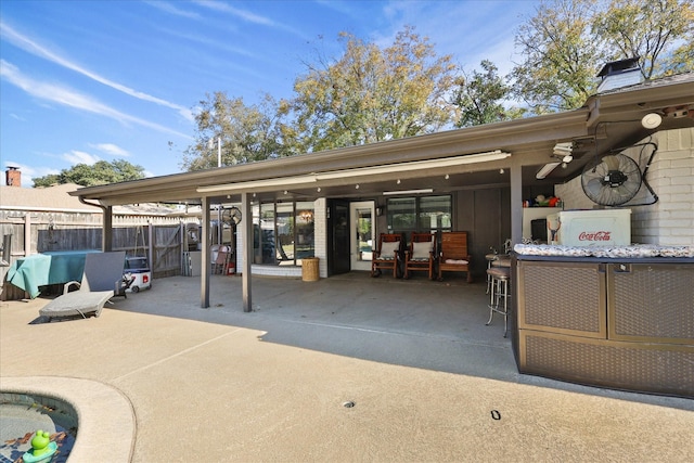4225 Toledo Ave, Fort Worth, TX 76133 - view of patio with an outdoor bar