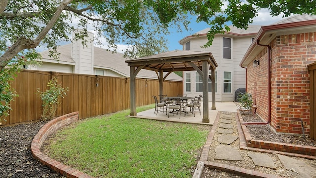 1607 Woodstream Ln, Allen, TX 75002 - view of yard featuring a gazebo and a patio