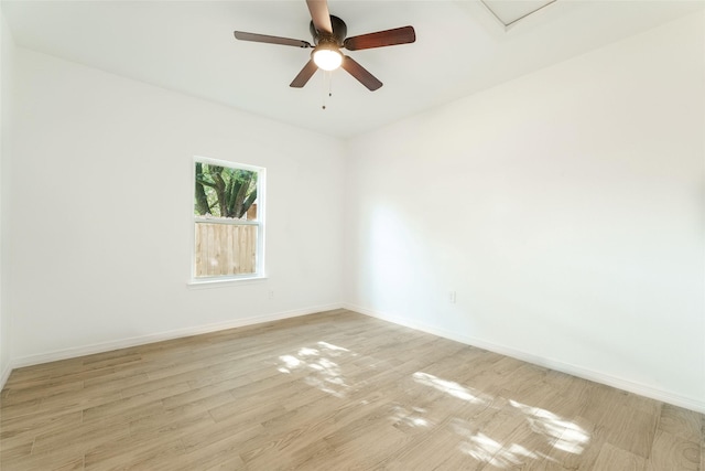 4709 Lee St, Greenville, TX 75401 - empty room featuring light wood-type flooring, ceiling fan, and baseboards