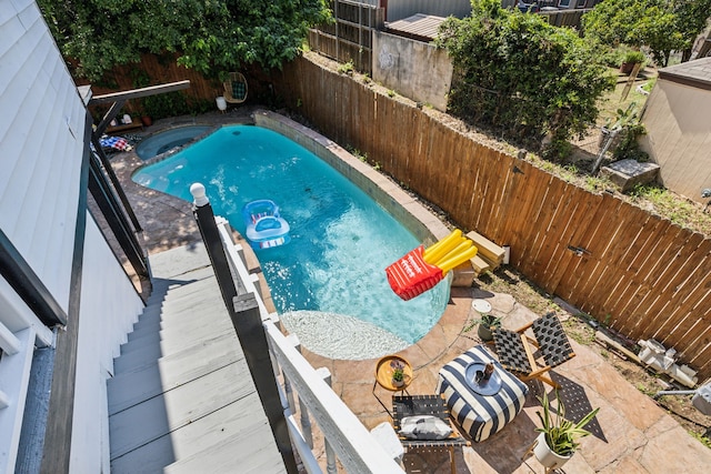 2435 W 10th St, Dallas, TX 75211 - view of swimming pool featuring a fenced backyard and a patio
