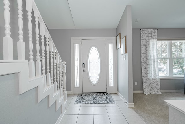 806 Twin View St, Heath, TX 75032 - tiled foyer featuring baseboards and stairs