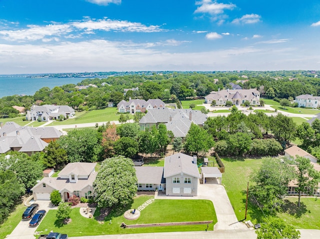 806 Twin View St, Heath, TX 75032 - aerial view of residential area with a tree filled landscape and a nearby body of water