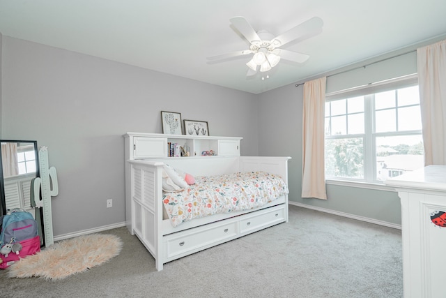806 Twin View St, Heath, TX 75032 - bedroom with carpet flooring, baseboards, and a ceiling fan