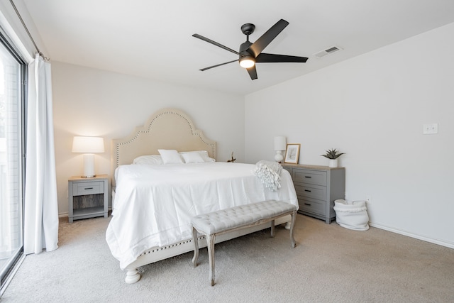 806 Twin View St, Heath, TX 75032 - bedroom featuring light carpet, a ceiling fan, and baseboards