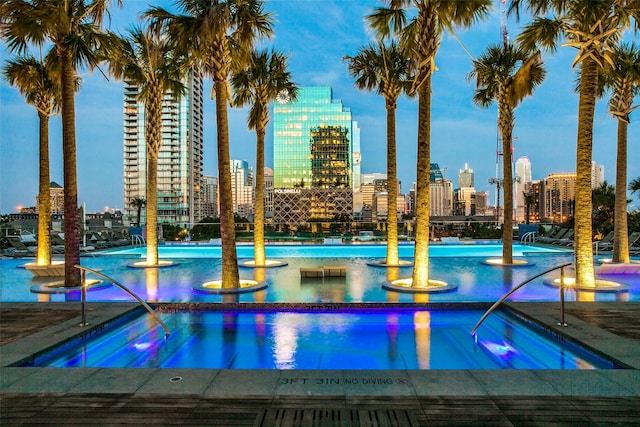 3130 N Harwood St Unit 1804, Dallas, TX 75201 - community pool featuring a view of skyline