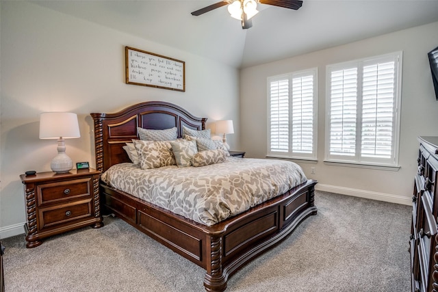 1137 Olympic Dr, Celina, TX 75009 - bedroom with carpet flooring, baseboards, a ceiling fan, and lofted ceiling