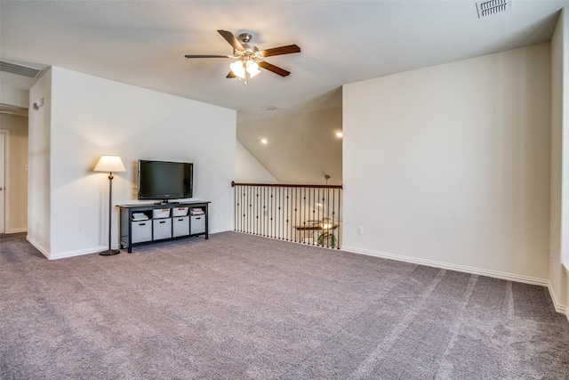 1137 Olympic Dr, Celina, TX 75009 - unfurnished living room featuring ceiling fan, carpet floors, and baseboards