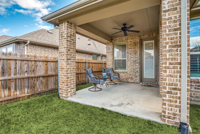 1137 Olympic Dr, Celina, TX 75009 - view of patio / terrace featuring ceiling fan