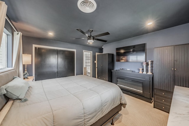 6812 Cumberland Rd, Fort Worth, TX 76116 - bedroom with carpet flooring, recessed lighting, and ceiling fan