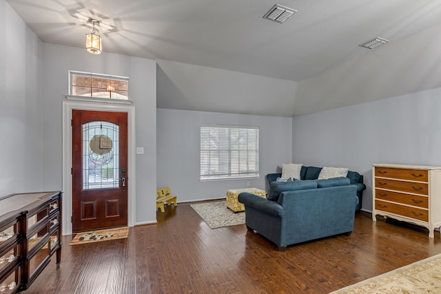 2001 Robincreek Cv, Forney, TX 75126 - entryway with plenty of natural light, wood finished floors, lofted ceiling, and baseboards