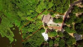 303 Llano Bnd, Holly Lake Ranch, TX 75765 - aerial view of property's location featuring property boundaries highlighted