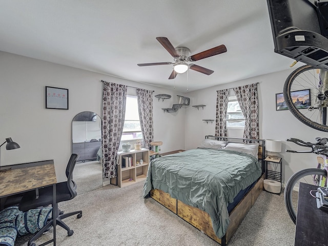 7831 San Jose Ave, Dallas, TX 75241 - carpeted bedroom featuring ceiling fan and baseboards