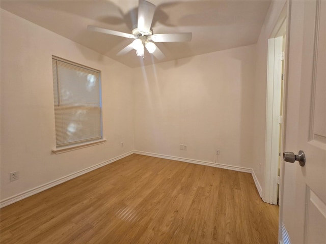 201 Paschal, Troup, TX 75789 - unfurnished room featuring light wood-style floors, ceiling fan, and baseboards