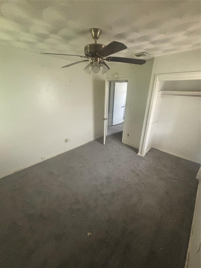 2730 Eastbrook Dr, Mesquite, TX 75150 - unfurnished bedroom with ceiling fan, carpet flooring, and a closet