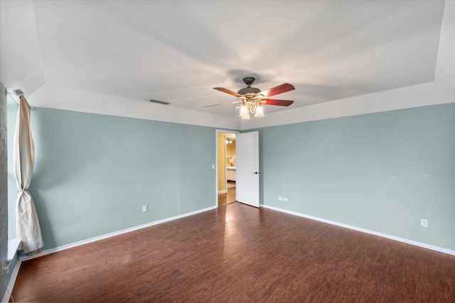 240 Highland Knl, Highland Village, TX 75077 - empty room with ceiling fan, wood finished floors, and baseboards