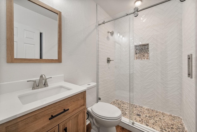 1111 N 11th St, Waco, TX 76707 - bathroom featuring toilet, vanity, and a shower stall