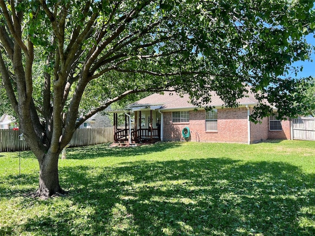201 Park Rd, Nocona, TX 76255 - rear view of house featuring brick siding