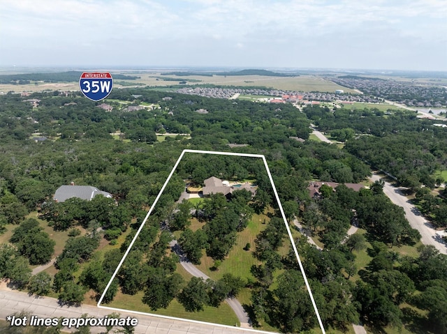 610 Sunset Ct, Argyle, TX 76226 - aerial view of property's location featuring property boundaries highlighted