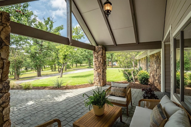 610 Sunset Ct, Argyle, TX 76226 - view of patio / terrace with an outdoor hangout area