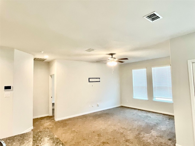2518 Lavender Ln, Glenn Heights, TX 75154 - unfurnished room featuring carpet flooring, ceiling fan, and baseboards