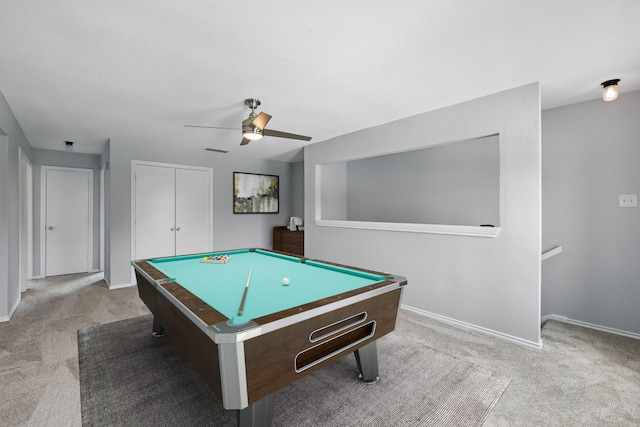 4448 Atlanta Dr, Plano, TX 75093 - recreation room with carpet, baseboards, and ceiling fan