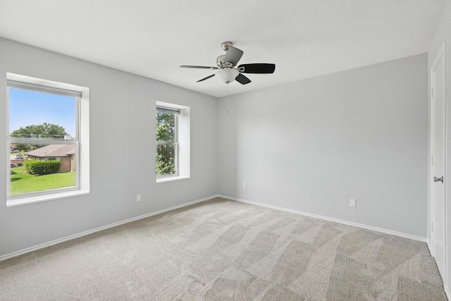 4448 Atlanta Dr, Plano, TX 75093 - spare room featuring carpet floors, a ceiling fan, and baseboards