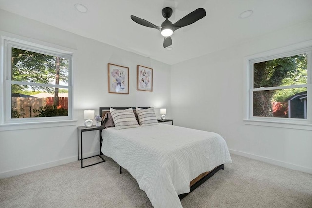 4709 Albermarle Dr, Fort Worth, TX 76132 - carpeted bedroom featuring baseboards and a ceiling fan