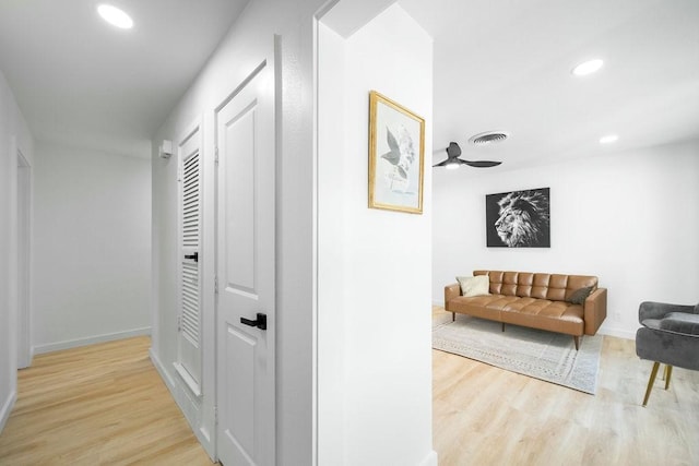 4709 Albermarle Dr, Fort Worth, TX 76132 - hallway featuring wood finished floors, baseboards, and recessed lighting