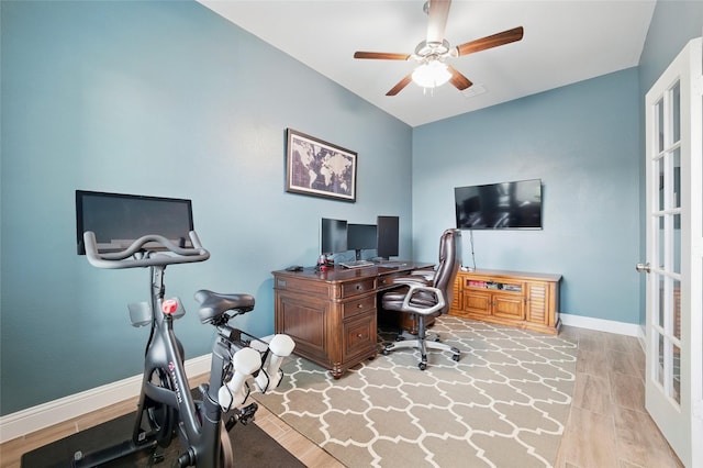 2109 Liriope Ln, Waxahachie, TX 75165 - office space with ceiling fan and baseboards