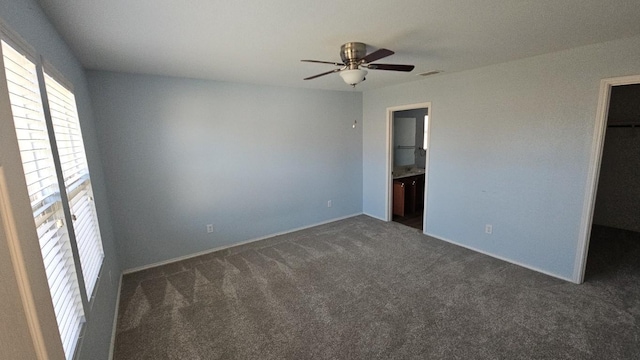 5833 Mirror Ridge Dr, Fort Worth, TX 76179 - unfurnished bedroom featuring carpet, a walk in closet, baseboards, connected bathroom, and a closet