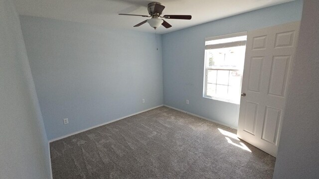 5833 Mirror Ridge Dr, Fort Worth, TX 76179 - carpeted empty room featuring a ceiling fan and baseboards