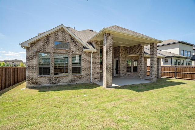 2605 Rosewood Way, Northlake, TX 76226 - rear view of house featuring brick siding and a patio