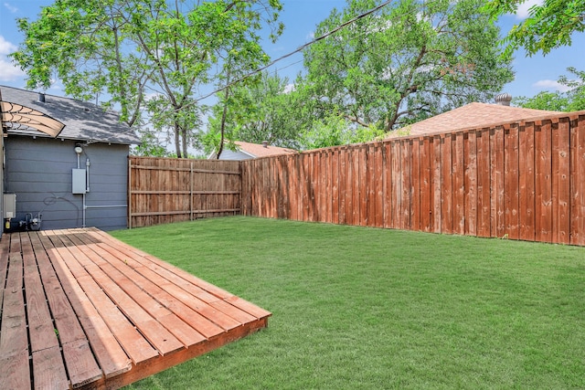 2735 Grafton Ave, Dallas, TX 75211 - fenced backyard featuring a deck