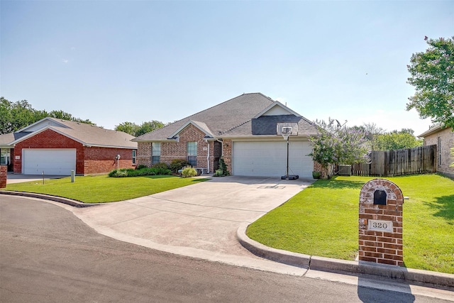 320 Westgate Dr, Aledo, TX 76008 - view of front of property with concrete driveway, a garage, and brick siding