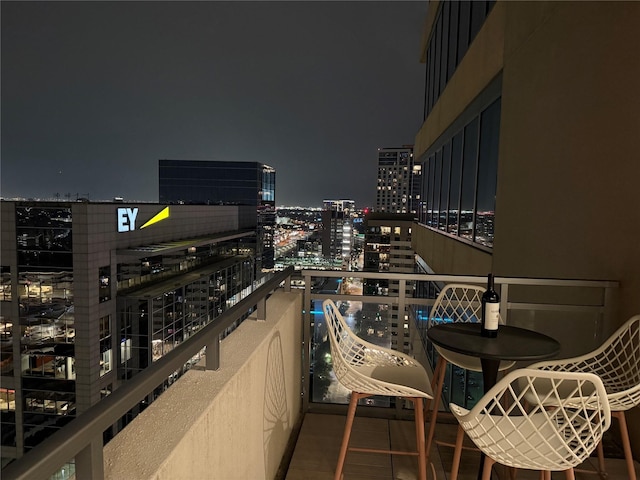 2200 Victory Ave Unit 2306, Dallas, TX 75219 - balcony at night with a view of city lights