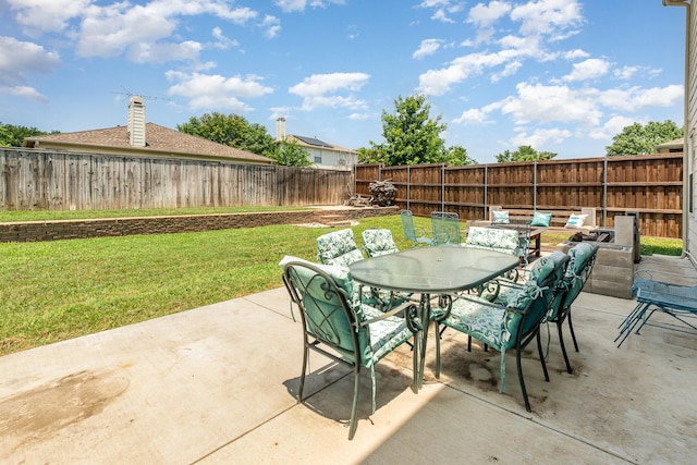 2344 Magnolia Dr, Little Elm, TX 75068 - view of patio featuring outdoor dining space