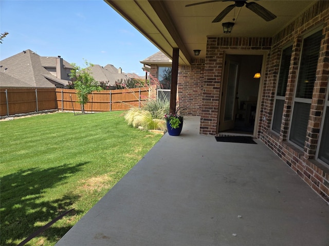 632 Yucca Ct, Aledo, TX 76008 - view of patio / terrace with a ceiling fan and a residential view