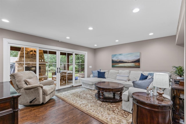 104 Crestwood Dr, Fort Worth, TX 76107 - living area with wood finished floors, recessed lighting, and plenty of natural light
