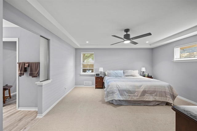 10916 Ferndale Rd, Dallas, TX 75238 - bedroom with baseboards, recessed lighting, and a ceiling fan