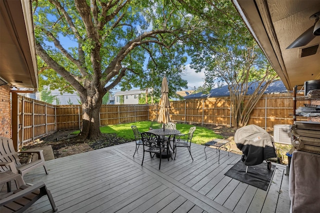 10916 Ferndale Rd, Dallas, TX 75238 - wooden deck with outdoor dining area