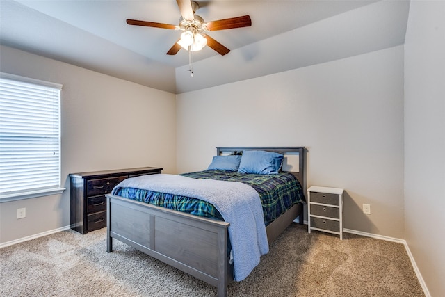 3501 Brazos St, Melissa, TX 75454 - carpeted bedroom featuring baseboards, a ceiling fan, and vaulted ceiling