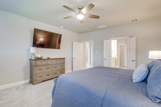 1733 Reverie Rd, Burleson, TX 76028 - bedroom with light carpet and ceiling fan