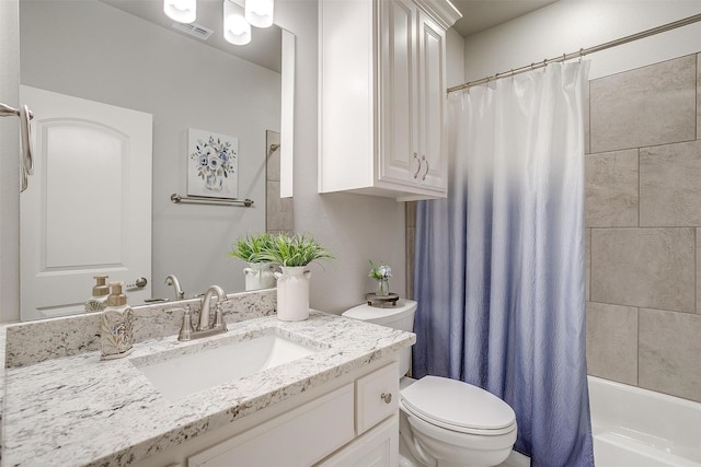 1733 Reverie Rd, Burleson, TX 76028 - bathroom with vanity and shower / bath combo with shower curtain